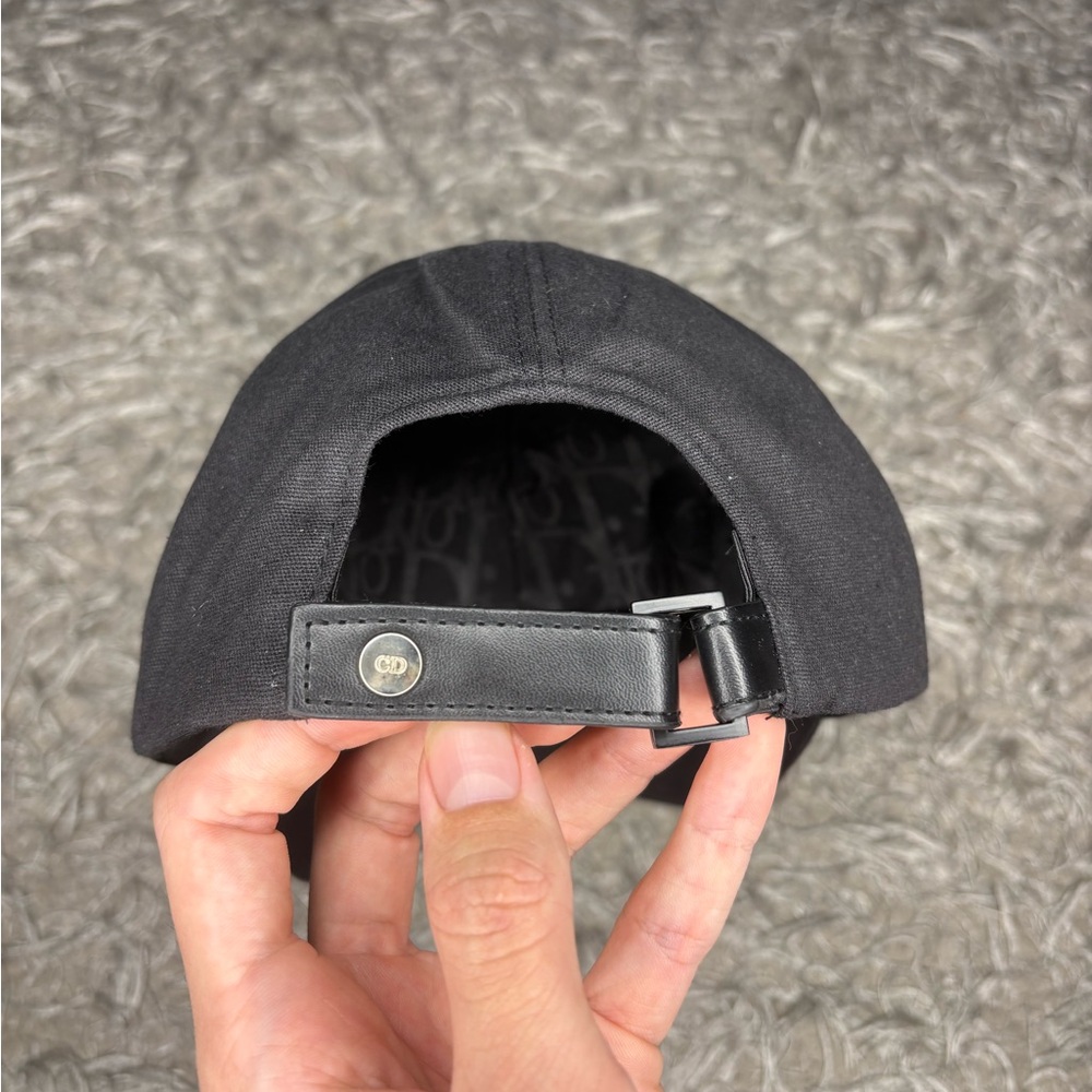 Dior x Shawn Stussy Embroidered Logo Cotton Baseball Cap Black Size S - Picture 3 of 4